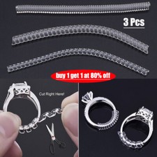 3Pcs Set Invisible Design Ring Size Clip Guard Resizer Reducer Adjuster UK