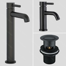Tall Black Basin Tap Bathroom