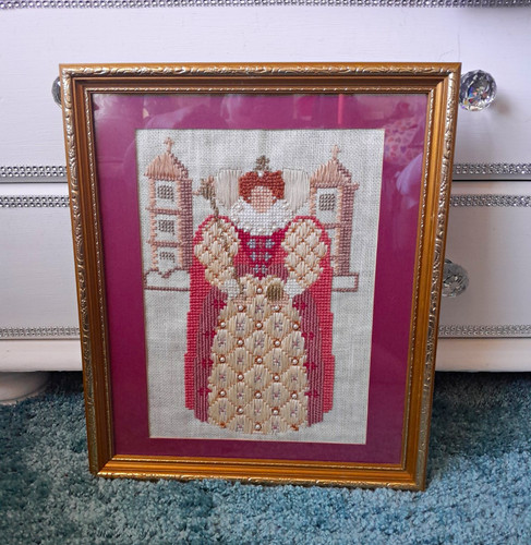 Framed finished cross stitch - framed,