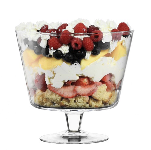Clear glass trifle bowl footed - bowl,