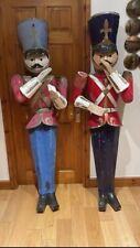 vintage christmas Decorations Ex Shop Front 6ft Tall Nutcracker Soldiers REDUCED