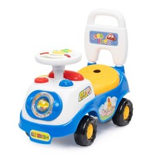 MY FIRST BLUE RIDE ON CAR BABY GIRL/ BOY PUSH ALONG SOUND EFFECTS W/ STORAGE