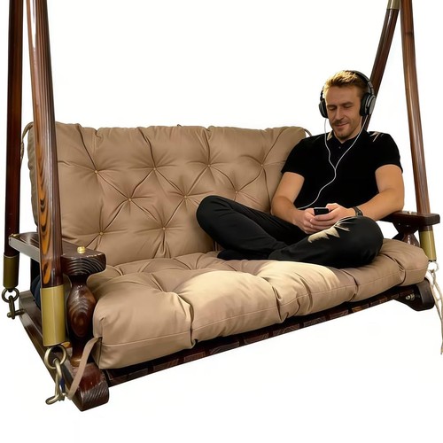 Yzzjrnmm porch swing - swing, cushions