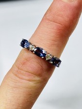 Gemporia silver ring UK size M with tanzanites and topaz new with tag