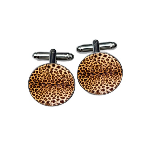 Leopard print cufflinks - leopard,