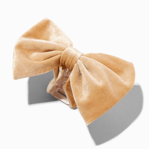 Claire gold velvet bow - gold,