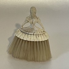 Vtg Crinoline Lady Table Brush Mid Century Bakelite Plastic Kitsch Crumb Brush