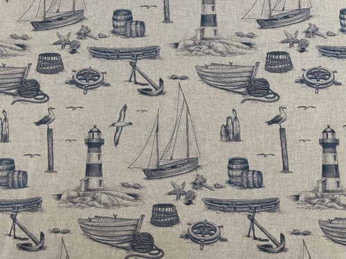 Salcombe boats toile fabric - toile,