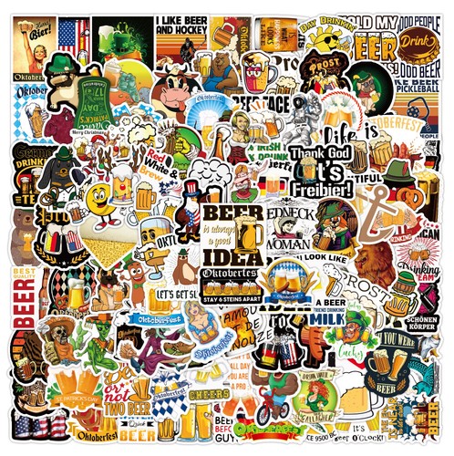 100pcs beer funny alcohol - 100pcs,