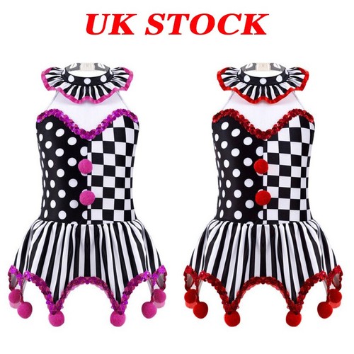 Girls clown costume leotard - uk,