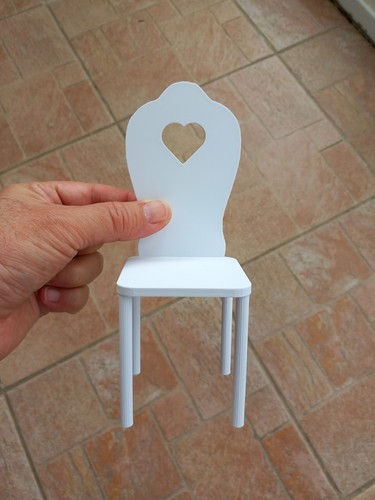 Dolls house heart chair - dolls,