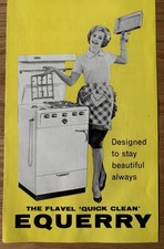 Vintage FLAVEL QUICK CLEAN EQUERRY GAS COOKER Promotional Leaflet Oven