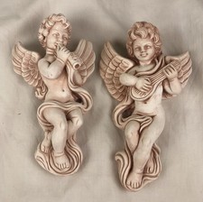 Pair of  Angel Cherub Wall