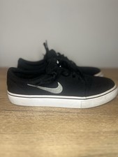 Nike SB Black Canvas Satire Skate Board Shoes Trainers Sneakers Plimsolls UK 5