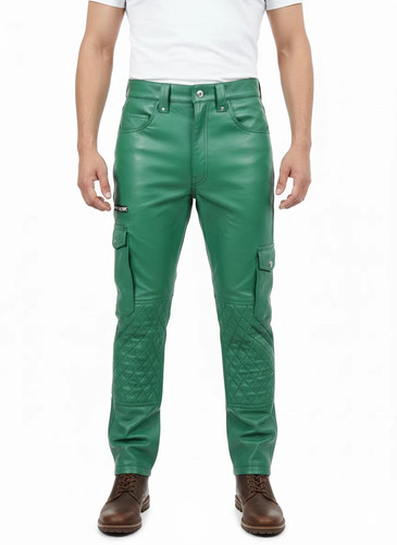 Mens green genuine leather - mens,