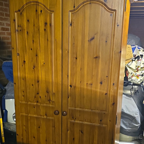 Freestanding wooden wardrobe - wardrobe, 2