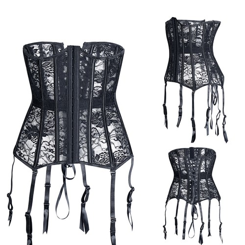 Women black overbust boned - women,