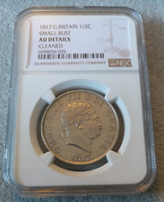 1817 George III Small Head Silver Half Crown  Graded AU Details