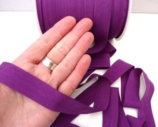 Fold over elastic 20mm purple super soft lingerie hair ties headband 5 metres