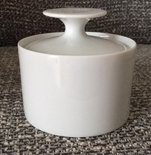 THOMAS ROSENTHAL  GROUP GERMANY, White Porcelain Sugar Bowl With Lid, Ex.Cond.