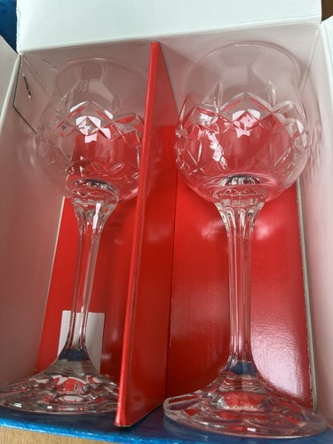 Bohemia crystal hock glasses - bohemia,