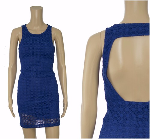 Zara cobalt blue - guipure, lace