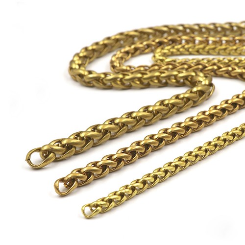Solid brass wheat chain 6mm - solid,