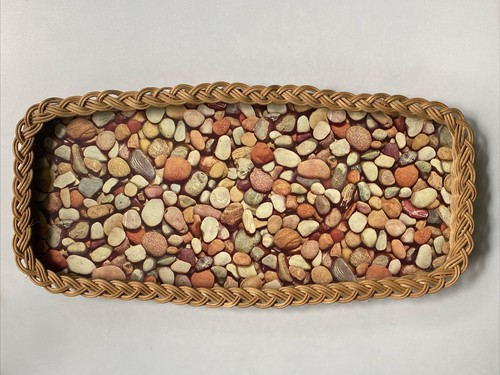 Vintage tray with plaited - tray,