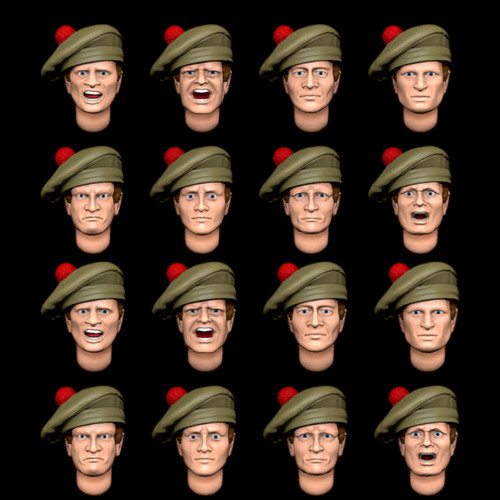 Ww2 scots heads - heads, bonnets