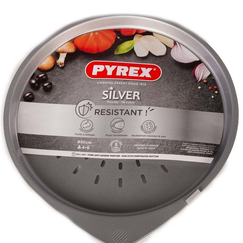 Pyrex silver pizza - pyrex,