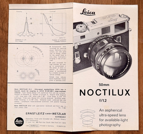 Rare leica noctilux 50mm - rare,