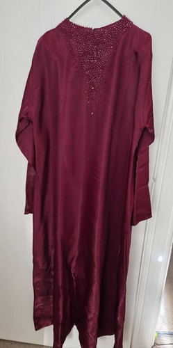Modesque burgundy abaya size - abaya,