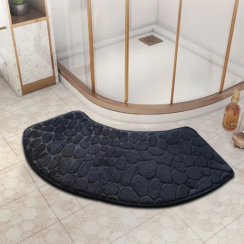 Bathroom absorbent mat curved - bathroom,