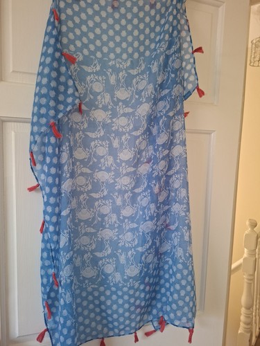 Ladies blue summer scarf - ladies,