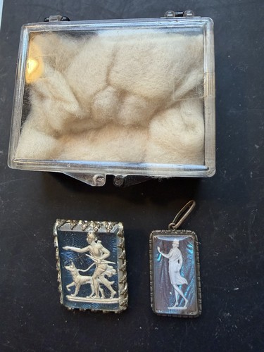 Vintage art deco blue silver - vintage,