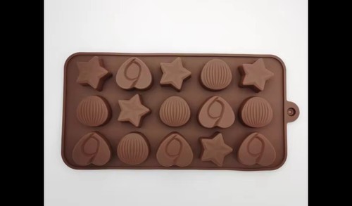 Silicone heart star - &, truffle