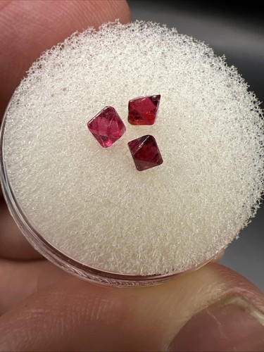 Electric red spinel crystals - electric,