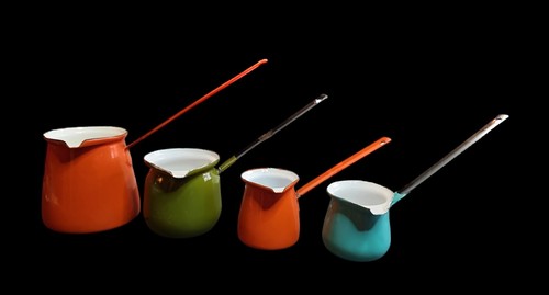 Vtg enamelware coffee ladle - vtg,