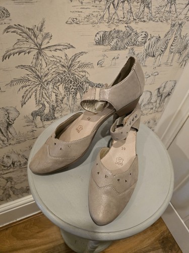 Remonte beige suede - beige, leather