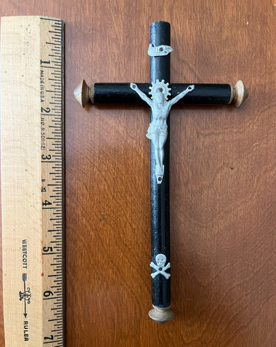 Antique wooden crucifix - antique,