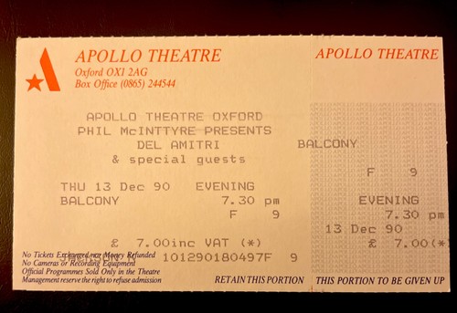 Del amitri concert ticket - amitri,