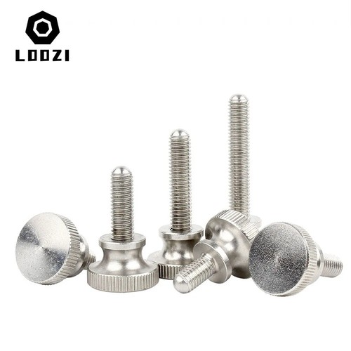 Thumb screw knurled - screw, stainless