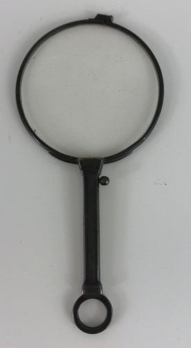 Antique black metal lorgnette - antique,