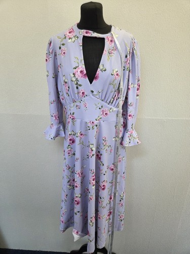 Floral printed flared sleeve - floral,