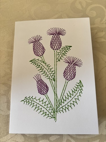 Card flower thistle scottish - card,
