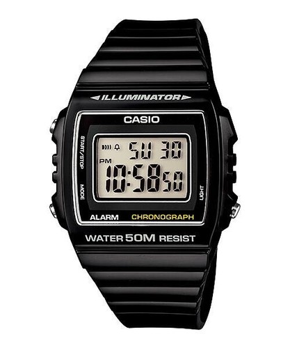 Casio black rubber strap - black,