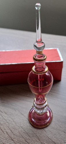 Vintage egyptian glass perfume - glass,