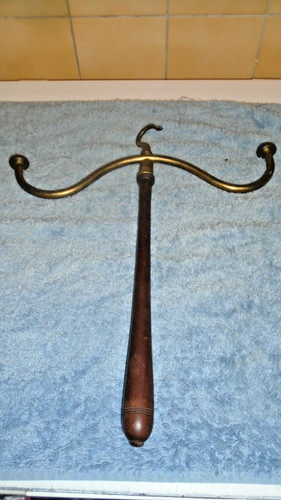 Antique wood and - brass, wig