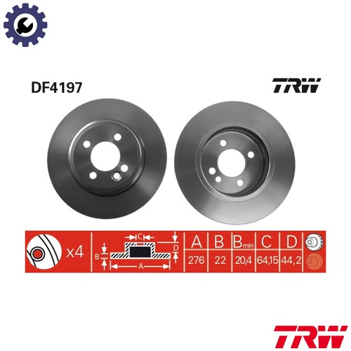 Brake disc df4197 - 2x,