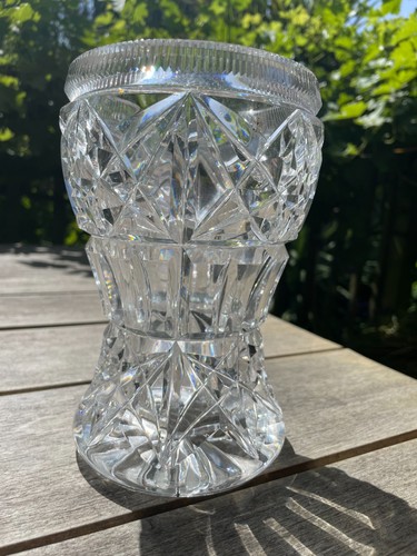 Vintage heavy cut crystal - heavy, crystal/gass